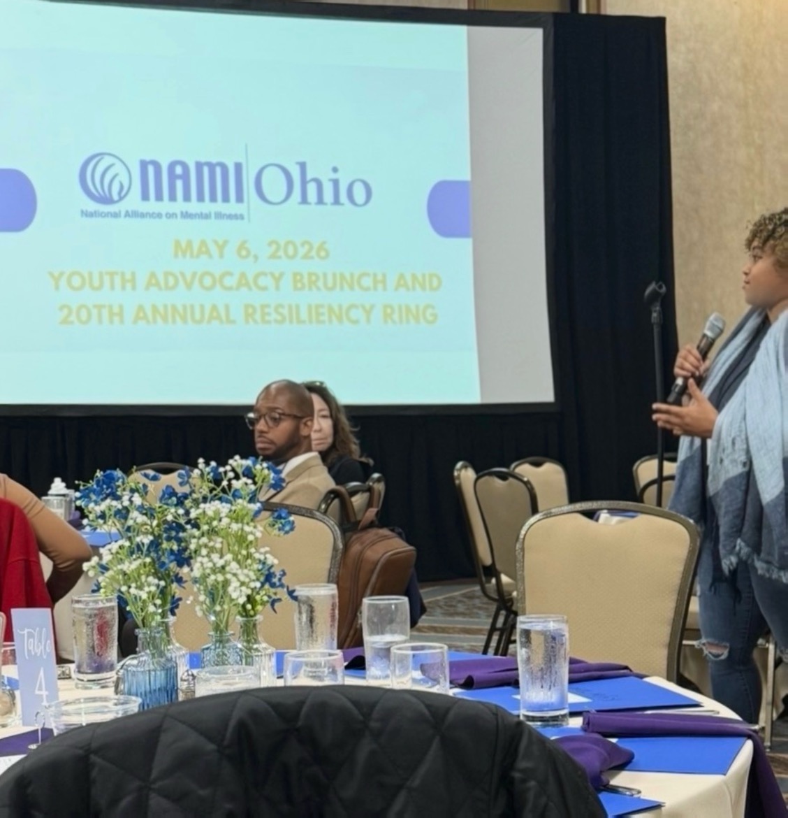 Gabrie'le Eato, also known as Gabby Eato and Gabriele Eato, at a NAMI Ohio event advocating for autism awareness, mental health support, and inclusive communities.