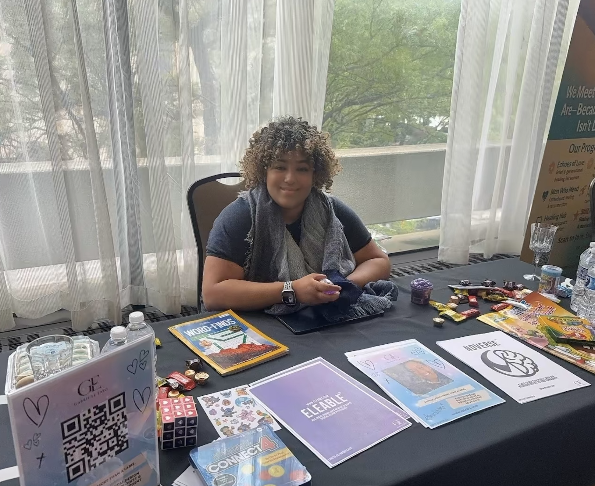 Gabrie'le Eato participating in a neurodiversity and mental health advocacy event hosted through NAMI Ohio.