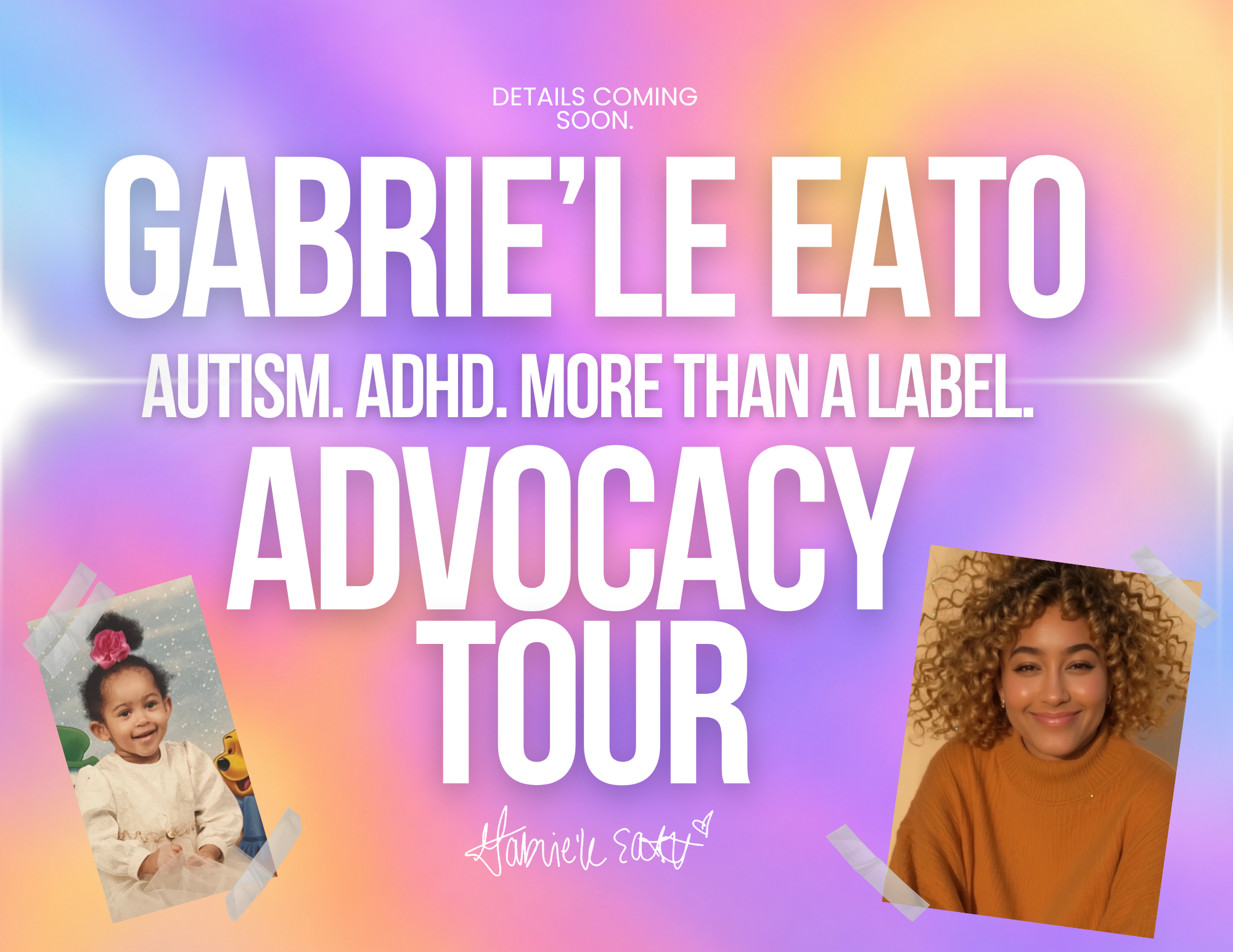 Gabrie'le Eato advocacy tour flyer