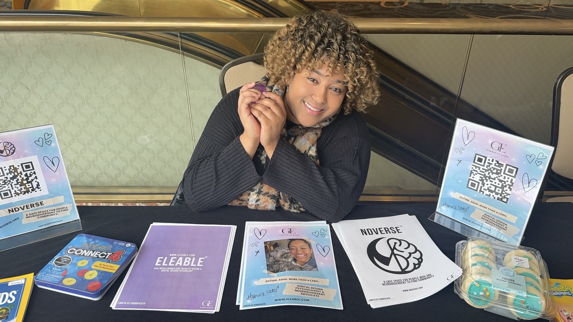 Gabrie'le Eato, also known as Gabby Eato and Gabriele Eato, attending a mental health and neurodiversity advocacy event in Ohio.