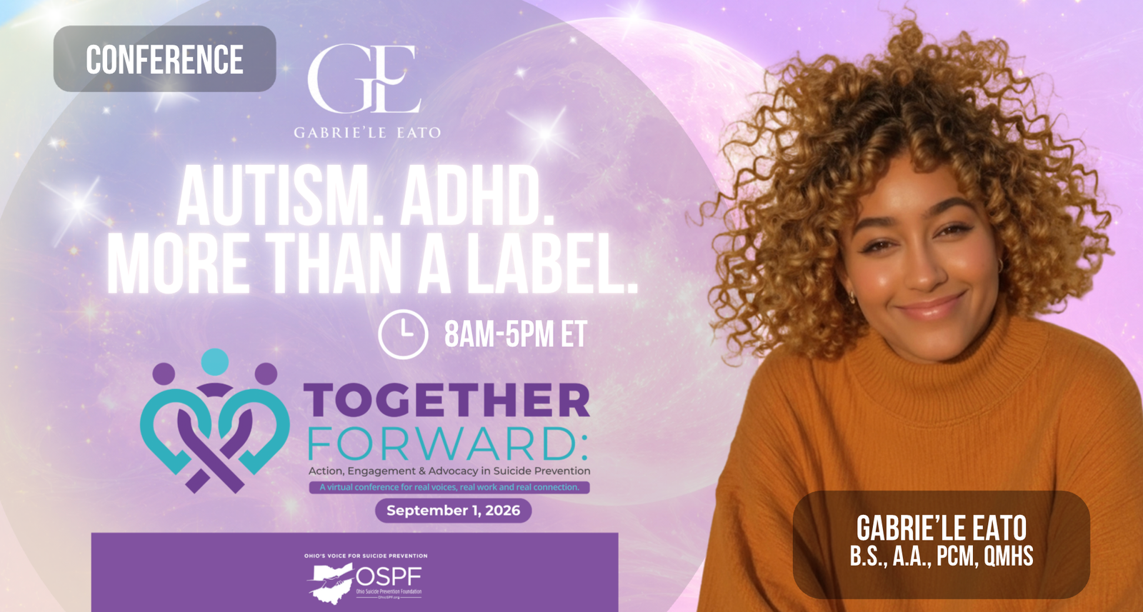 Together Forward virtual suicide prevention conference presented by the Ohio Suicide Prevention Foundation on September 1, 2026.