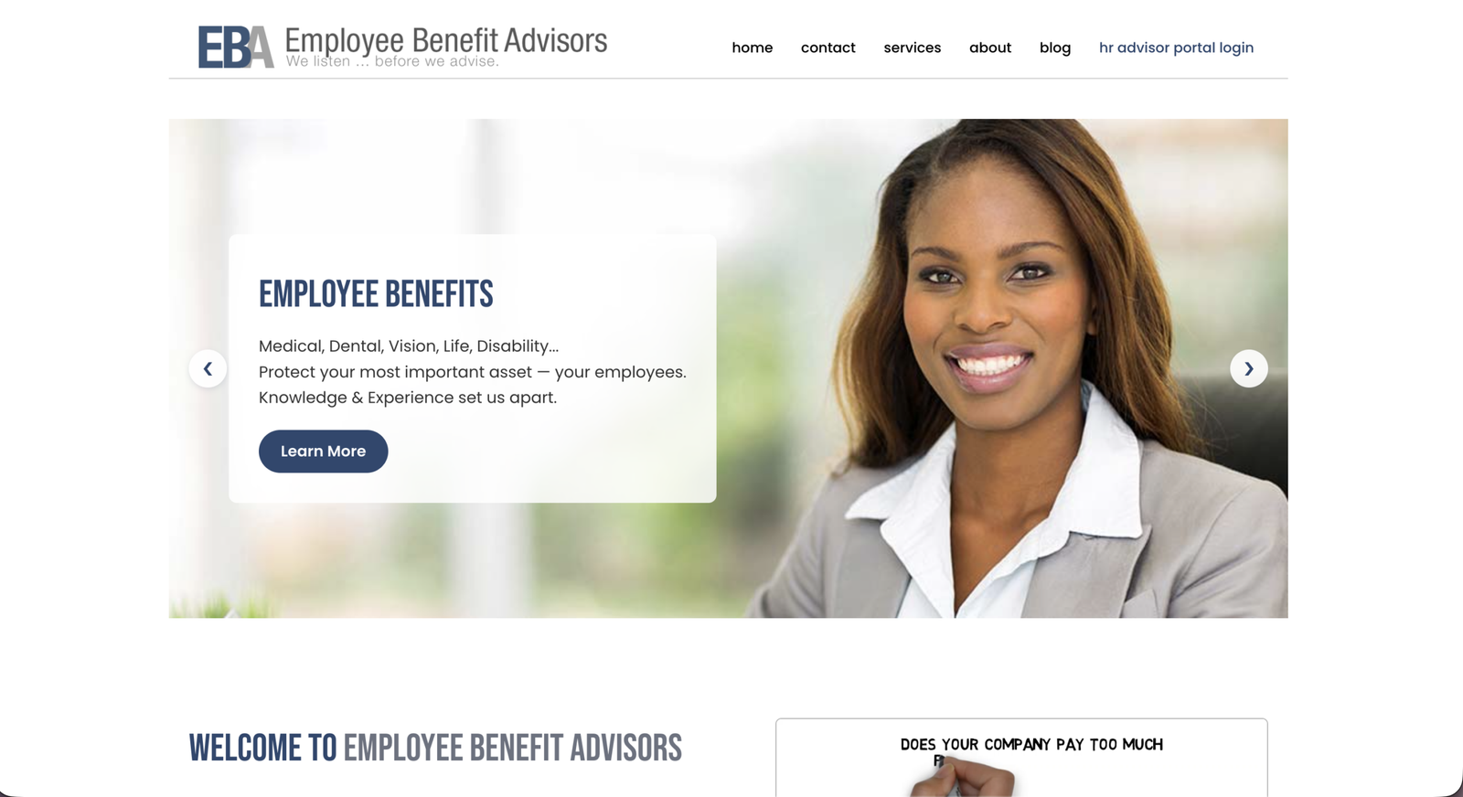 Employee benefits website